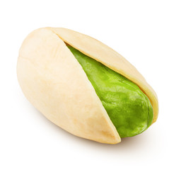 pistachio isolated on white background, clipping path, full depth of field
