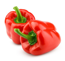 sweet pepper, paprika, isolated on white background, clipping path, full depth of field