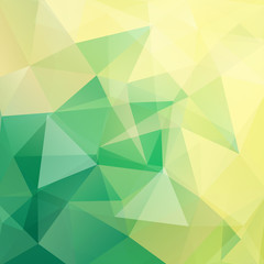 Fototapeta na wymiar Geometric pattern, polygon triangles vector background in yellow, green tones. Illustration pattern