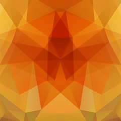 Orange polygonal vector background. Can be used in cover design, book design, website background. Vector illustration