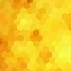 Abstract background consisting of yellow hexagons. Geometric design for business presentations or web template banner flyer. Vector illustration