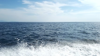 Image of water splash, sea and skies