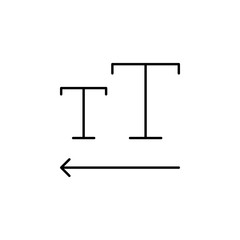 direction, format, left, text icon. Element of text and typography for mobile concept and web apps icon. Thin line icon for website design and development