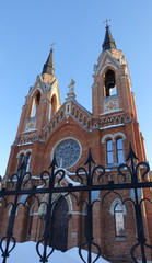Roman Catholic Church in Tambov. Russia. Winter day