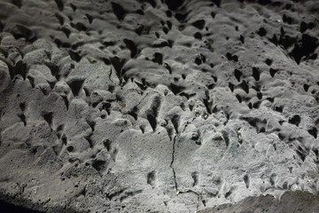 Interior of the Cueva de los Verdes in Lanzarote. Interior lighting of the cave.