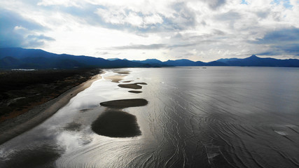Aerial View of Satsuma Peninsula Shoreline, Kagoshima