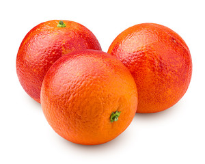 red blood orange, isolated on white background, clipping path, full depth of field