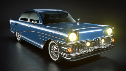 Obraz na płótnie Canvas Classic Modern Car 3d Render