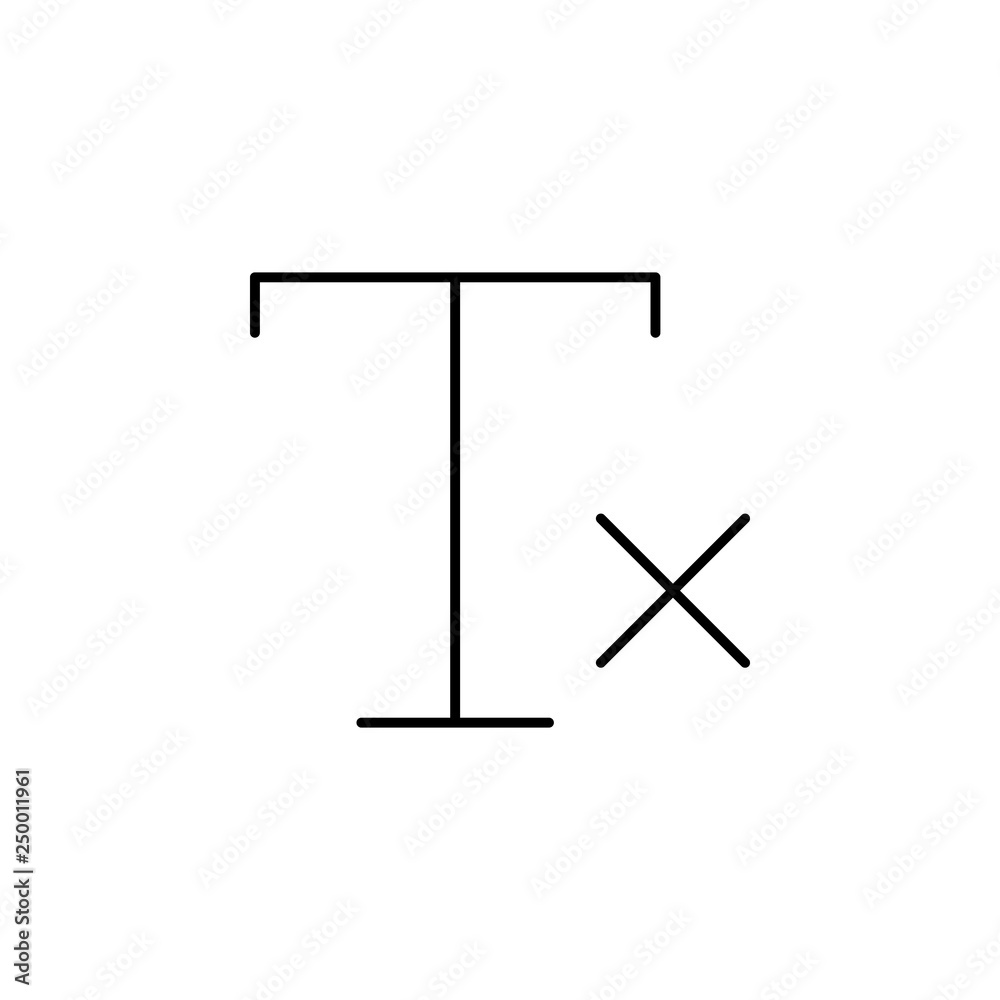 Fototapete formatting, remove, text icon. element of text and typography for mobile concept and web apps icon. 