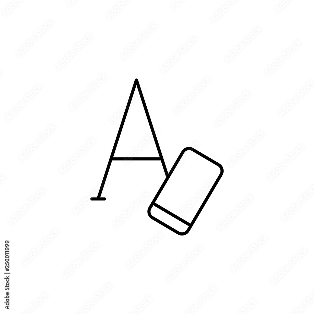 Poster clear, erase, text, formatting icon. element of text and typography for mobile concept and web apps 