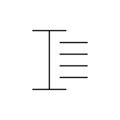 align, italic, style, text icon. Element of text and typography for mobile concept and web apps icon. Thin line icon for website design and development