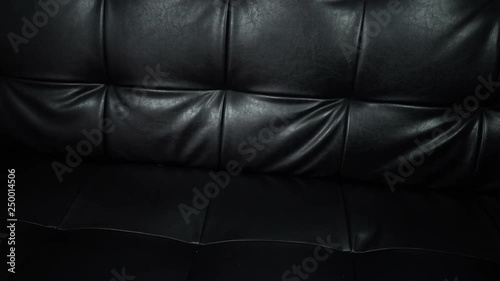 Slider Shot Of Texture Beautiful Black Leather Sofa Two