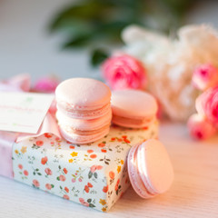 colorful macaroons on the table