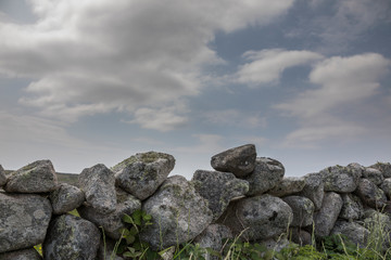 Steinmauer in Irland