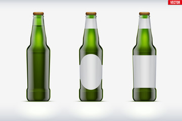 Craft beer bottle set mockup