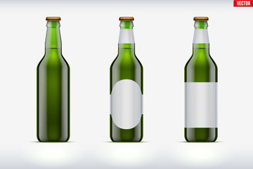 Craft beer bottle set mockup