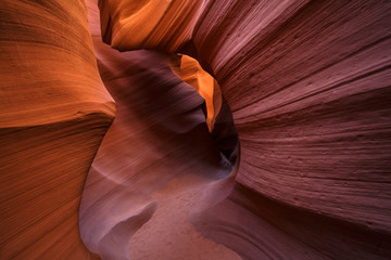 Famous Lower Upper Antelope Canyon, Navajo Land, Arizona, USA