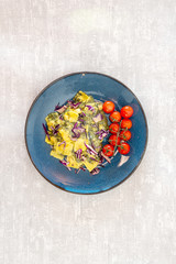 Salmon Ravioli Fondue Of Spinach With Cream