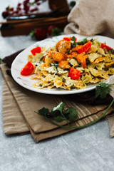 Chicken and spinach pasta with ricotta