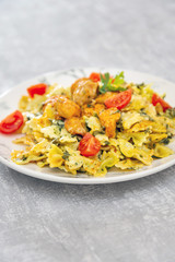 Chicken and spinach pasta with ricotta