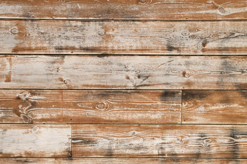 Wooden planks wall detail