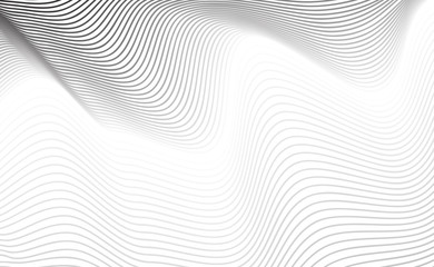 Abstract Diagonal Curve Line Texture or Grey Lined Pattern