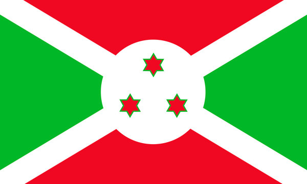 Vector flag of  Burundi