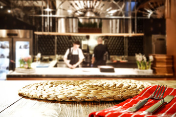 Table background of free space for your decoration and kitchen interior 