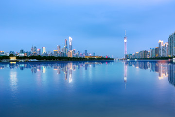 Fototapeta na wymiar Guangzhou prosperous city skyline