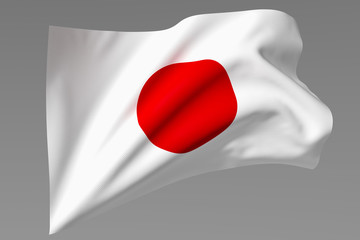 日本の国旗	 - obrazy, fototapety, plakaty