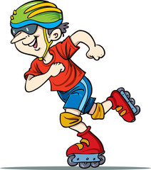 boy on roller skates