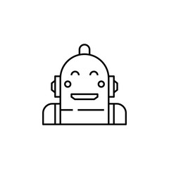 emotion, emotional, robot, robotics icon. Element of future technological pack for mobile concept and web apps icon. Thin line icon for website design and development