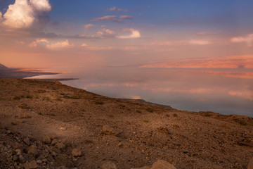 sunset view of the dead sea, Israel
