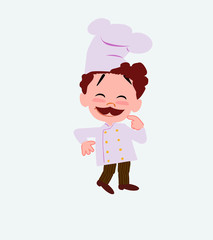 Chef with funny expression. 
