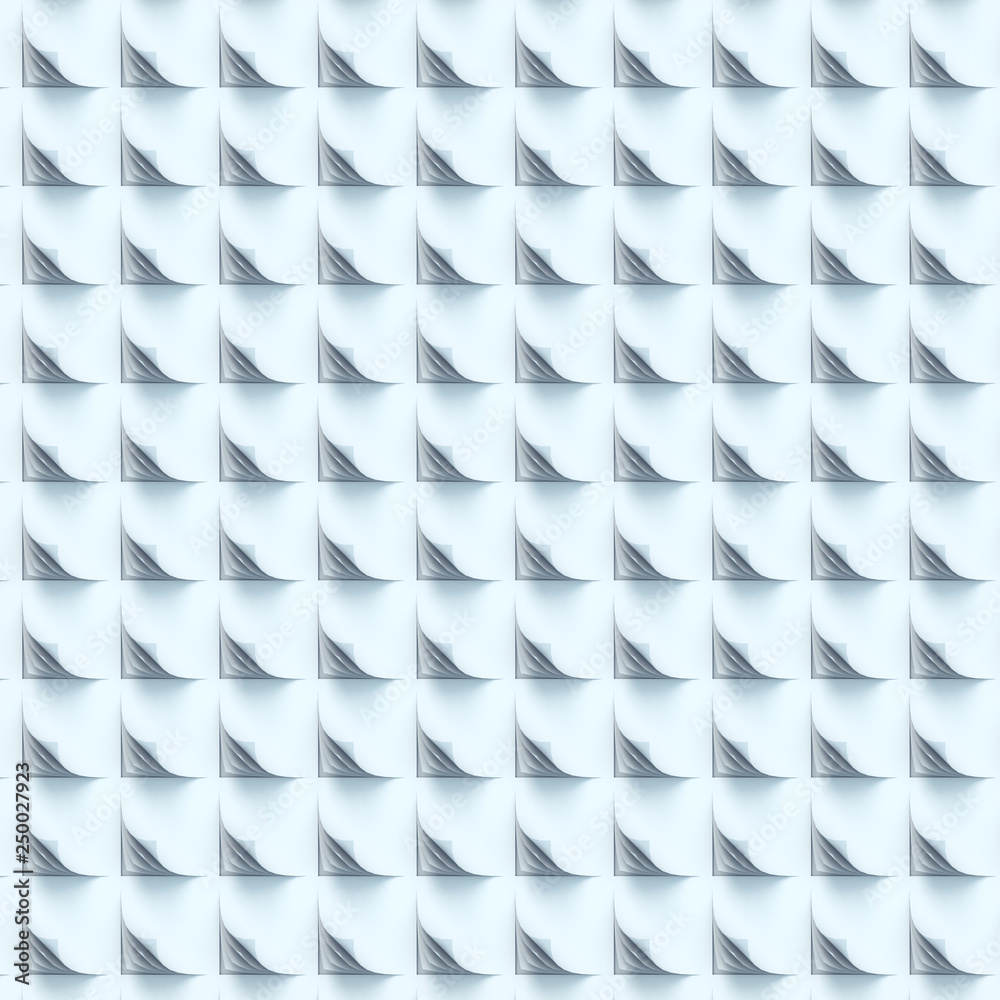Poster Abstract white paper cut art background design for website template. 3d rendering