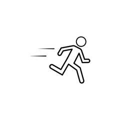 Running man icon. Element of speed for mobile concept and web apps illustration. Thin line icon for website design and development, app development. Premium icon