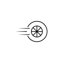 speed wheel icon. Element of speed for mobile concept and web apps illustration. Thin line icon for website design and development, app development. Premium icon