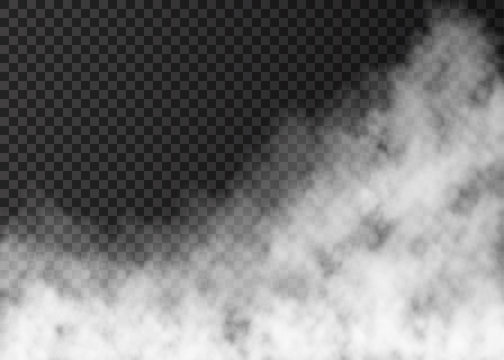 White smoke  or fog  isolated on transparent background.