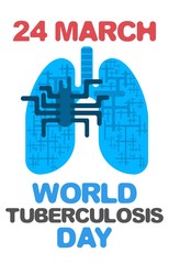 tuberculosis day poster on white background