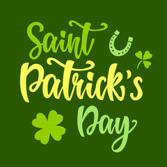 Saint Patrick's Day greeting poster