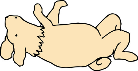 Pop Poor hand-painted cute dog illustration