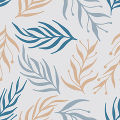 Beautiful seamless pattern with floral elements. Perfect for wallpapers, surface textures, textile.