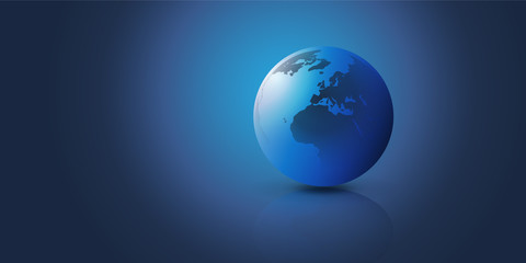      Earth Globe Design - Global Business, Technology, Globalisation Concept, Vector Template 