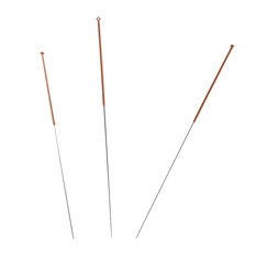 Group of acupuncture needles. - obrazy, fototapety, plakaty
