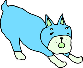 Pop Poor hand-painted cute dog illustration