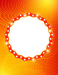 Abstract waves dynamic background with shining banner