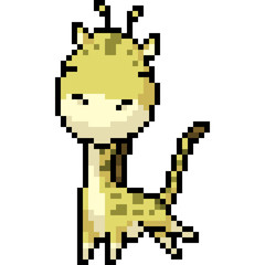 vector pixel art giraffe