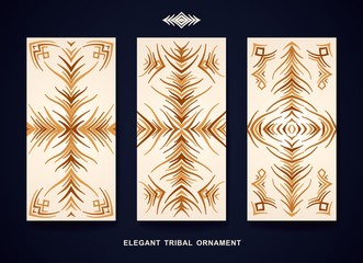 Tribal banners with fantasy pattern