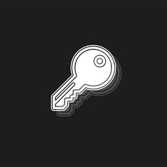 Simple Key Vector Icon