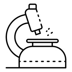 Science microscope icon. Outline science microscope vector icon for web design isolated on white background
